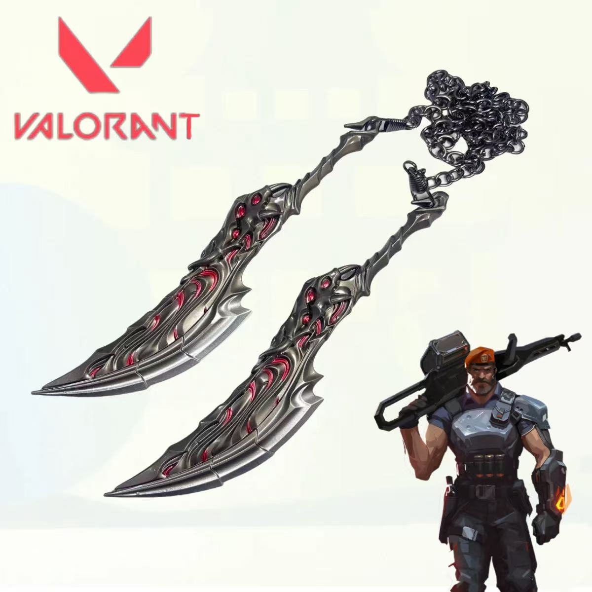 Cosplay Flame Prop - Katana en métal Valorant Flame de