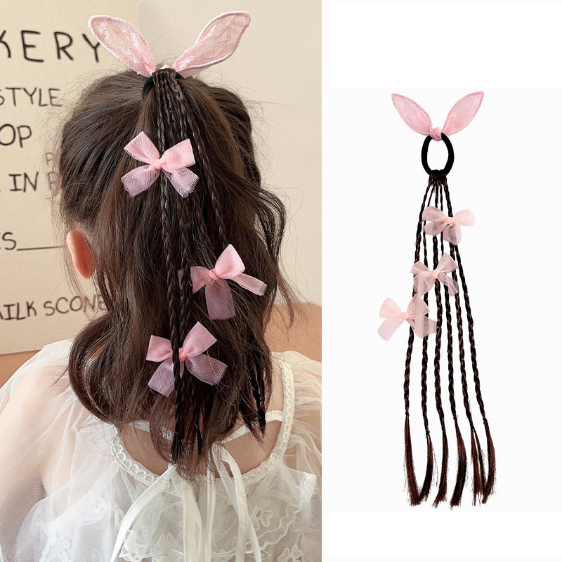Cosplay Prop Bow - Perruques oreilles de lapin pour filles,