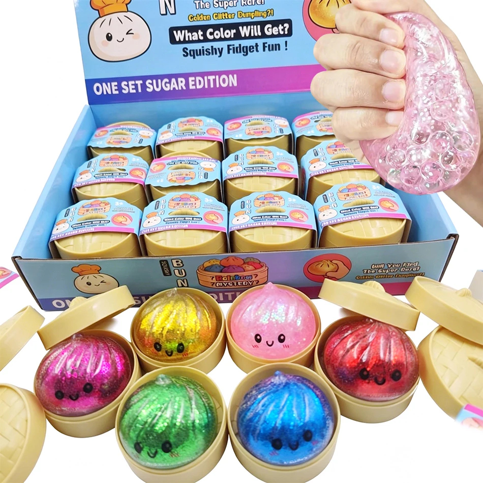 Cosplay Fireball Prop - Dumpling Squishy Pailleté avec Boîte, Jouet