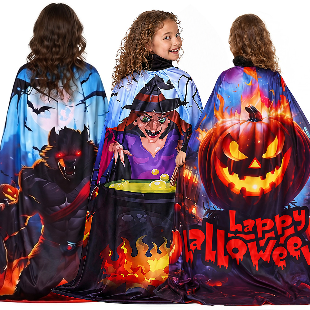 Cape longue à capuche pour enf - Cosplay Flame Prop avis et prix