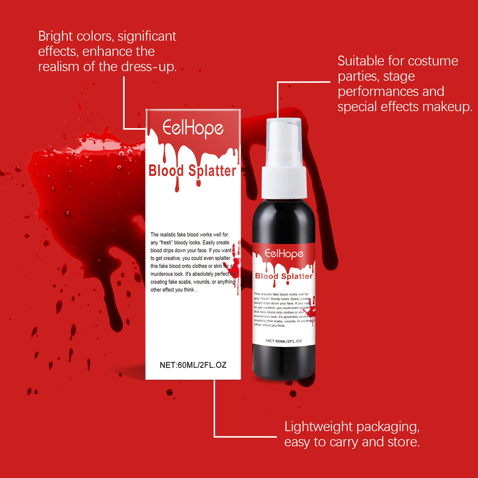 Halloween émulation faux sang  - Cosplay Prop Paint avis et prix