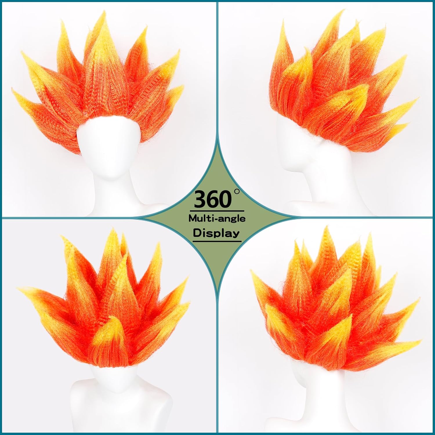 Perruque de costume flamme élé - Cosplay Flame Prop avis et prix