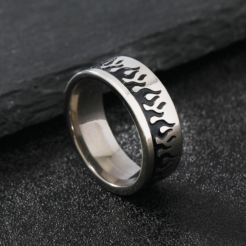 Bague rétro en acier inoxydabl - Cosplay Flame Prop avis et prix